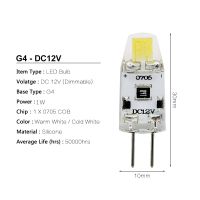 10ชิ้น G4หลอดไฟ LED ค็อป1W 2W AC DC 12V หลอดสำหรับเทียนไฟฟ้า360มุมเปลี่ยนฮาโลเจน10W 20W สำหรับชุดโคมไฟระย้าสปอตไลท์หลอดไฟ LED