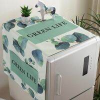 Waterproof Refrigerator Cover Anti-dust Washing Machine Fridge Cover Nordic Leaves Printed Refrigerator Organizer Home Decor Washer Dryer Parts  Acces