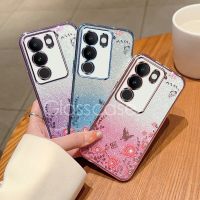 เคสสำหรับ Vivo V29 5G สำหรับ V29 V27 Pro V27Pro VivoV29 5G 2023แสงแวววาวเด็กผู้หญิงน่ารักเคสโทรศัพท์แวววาวป้องกันเลนส์กล้องกันกระแทกฝาครอบด้านหลังซิลิโคน TPU ใสนุ่ม