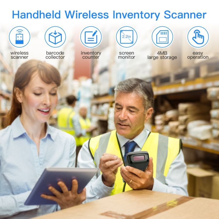 bkgroup-warehouse-wireless-barcode-scanner-1d-warehouse-inventory-counter-collector-data-terminal-pdt-เครื่องอ่านบาร์โค้ดไร้สาย-แบบพกพา