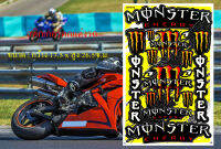 สติ๊กเกอร์แต่งรถ Sticker Logo Monster Energy Mon995 สีเหลือง ติดรถมอเตอร์ไซค์ บิ๊กไบค์ ติดกระจก รถรถยนต์ รถกระบะ ติดข้างรถ ติดหมวกกันน็อค จำนวน 1 แผ่น