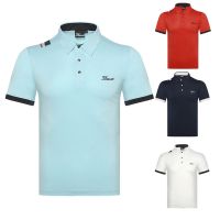 Golf Gear New summer golf clothing golf mens quick-drying pique short-sleeved breathable casual outdoor sports tops trendy