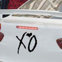 เดอะวีกเอนด์สติกเกอร์สัตว์เลี้ยง XO รถบรรทุก SUV หน้าต่างแล็ปท็อปศิลปะบนผนังรูปลอกตัดสีดำสีเงินสีขาวชิ้นส่วนภายนอกกันน้ำอเนกประสงค์