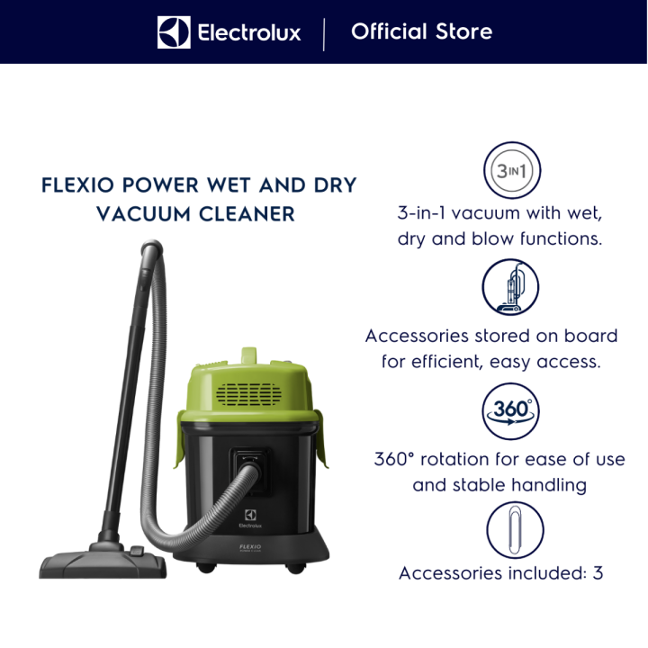 Electrolux Z823 Wet & Dry Vacuum Cleaner, 3in1 with 2 Years