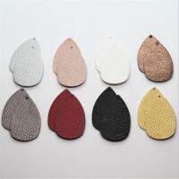 【YF】 Leather Teardrop Conectores Brincos Pingente Fazer Jóias Acessórios Artesanais Ouro Moda 10Pcs por lote