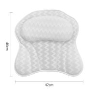 Bath Pillow Ergonomic Bathtub Cushion for Neck Head Shoulder Pillow with Mesh for Neck and Back Support Home Bathroom Supplies