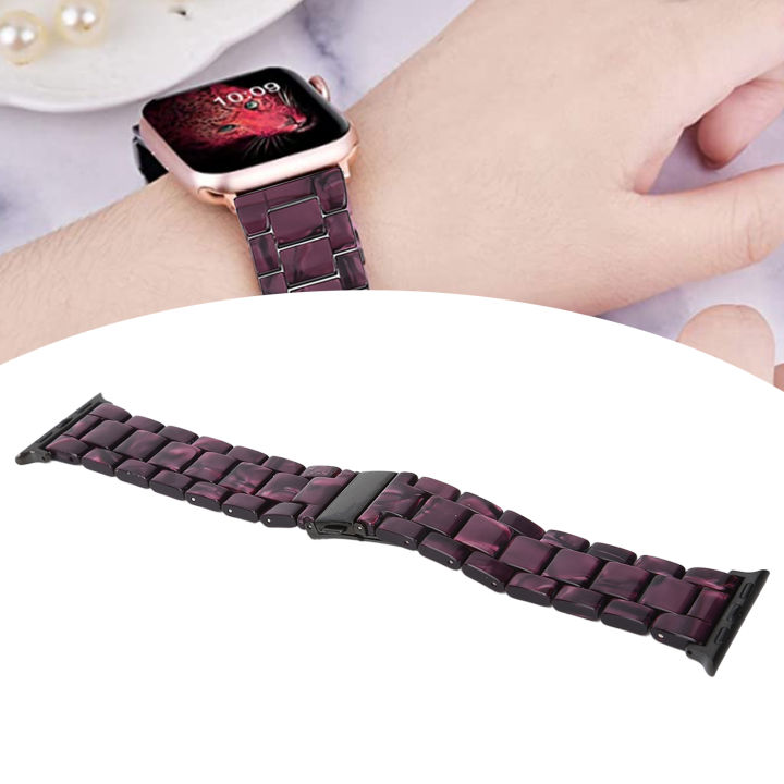 สำหรับการเปลี่ยนสายนาฬิกา-ios-รูปแบบสีม่วง-สายนาฬิกาเรซินแฟชั่นที่ไม่ซ้ำใคร
