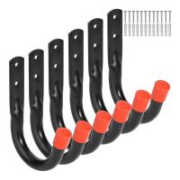 1Set Heavy Duty Garage Storage J Utility Hooks Bike Wall Mount Rack for Garage Wall