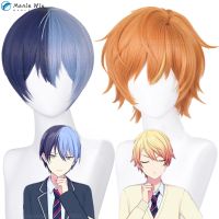 High Quality Aoyagi Toya Shinonome Akito Cosplay Wig Heat Resistant Hair Vivid BAD SQUAD Halloween Men Anime Wigs + Wig Cap Nails Screws Fasteners