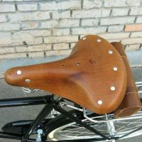 ℗ Bicycle Saddle Retro Leather Vintage Genuine Leather Classic Mountain Bike Saddle Seat Mat Genuine Saddle Cushion