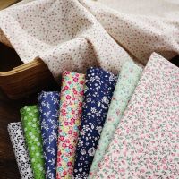 Chic Small Floral Print Muslin Cotton Fabric the Lot Pink Quilting Patchwork DIY Baby Clothes Sewing Accessories by Meters