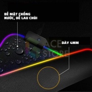 Bàn Di Chuột RGB, Lót Chuột Pad RGB Có Đèn Led Viền Loại Lớn 80x30cmx4mm