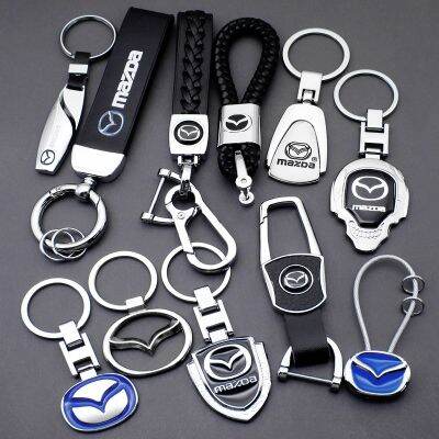 △ Car 3D Metal Leather Styling Keychain Key Chain Ring Accessories For Mazda 2 3 5 6 CX5 CX9 CX7 CX4 CX3 CX30 MX5 MX3 BK NC ER GH