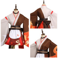 Genshin Impact Kaedehara Kazuha คอสเพลย์เครื่องแต่งกาย Kimono ชุดแม่บ้านฮาโลวีน Carnival Suit