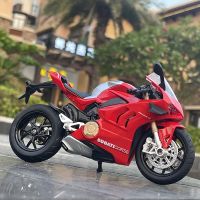 1/12 Ducati Panigale V4S Racing โมเดลรถจักรยานยนต์ข้ามประเทศจำลองของเล่นโลหะผสม Street โมเดลรถจักรยานยนต์คอลเลกชัน Kids Gift