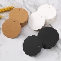 50PCS Kraft Paper Blank Hang Tags Gift Tag DIY Wedding Party circular Card Product label Message Board