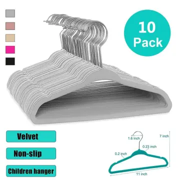 100 Pack Flocked Clothes Hangers - Non Slip & Durable, 0.2