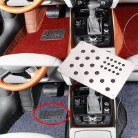 Universele Zilveren Auto Vloermat Voet Hak Scuff Plaat antislip Tapijt Patch Automobile Legering Slijtage Plaat anti-slip Pad Pedals  Pedal Accessorie