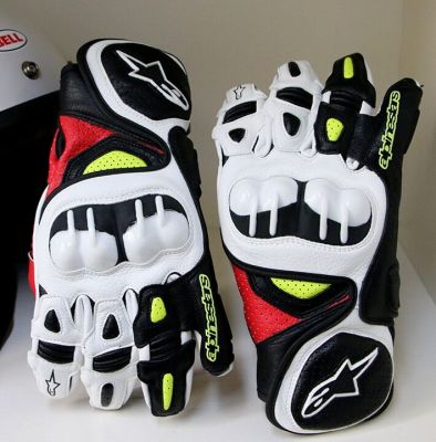 ALPINESTARS Knight ถุงมือขี่มอเตอร์ไซค์ MotoGP มอเตอร์ไซด์ถุงมือหนังวัวแท้ GPX822