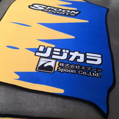 【จัดส่ง24ชั่วโมง】 Jdm Honda Fit SPOON Unlimited Car Foot Mat Suede Car Anti-Slip Washable พิเศษที่กำหนดเองสไตล์ญี่ปุ่น