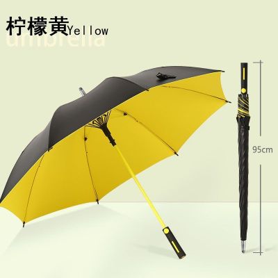 Semi-automatic umbrella large long-handled umbrella strong and durable reinforced thickened anti-storm anti-ultraviolet eye rain dual-use umbrella Umbrella