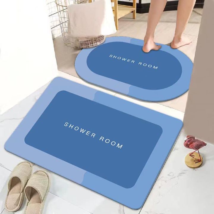 1pc Bathroom Non-slip Soft Mat With Water Absorption Function,silicone Toilet  Mat, Living Room Door Mat(random Color)