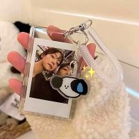 ⊕ Kawaii Acrylic Photocard holder Transparent 3 inch Kpop Photo Protector Holder Idol Sleeves Pendant Keychain