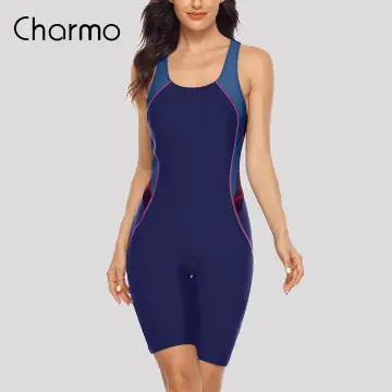 Charmo Women One-piece Sports Swimsuit Sport Swimwear Athlete Bikini  Backless Beach Wear Bathing Suits