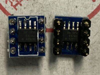 Opa637au x2 in the same batch: from single operational amplifier to dual operational amplifier from dual patch to in-line operational amplifier