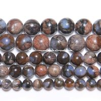 Natural Stone Brown Glaucophane Round Loose Beads 4 6 8 10 MM Pick Size For Jewelry Making Cables Converters