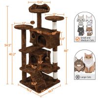 51-ใน Cat Tree &amp; Condo เสาลับเล็บทาวเวอร์,สีน้ำตาล