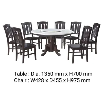 Dining Round Table Set For 8, 8 Seater Circular Dining Table And Chairs