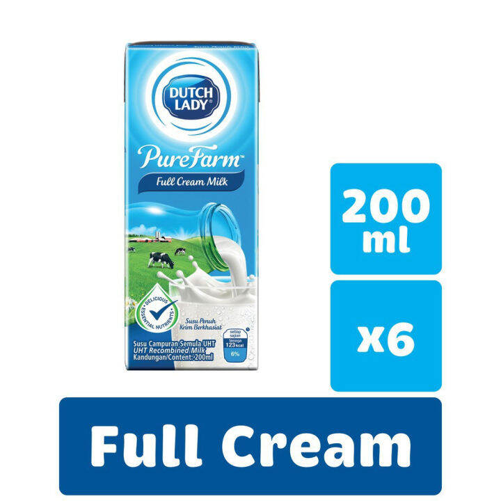 Dutch Lady Full Cream Milk 6 x 200ml Lazada
