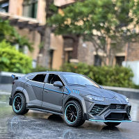 1:32 Lambos URUS Bison SUV รถเก๋งรถโลหะผสมรุ่นเสียงและไฟจำลองรถตกแต่งคอลเลกชันเด็กของเล่นของขวัญ