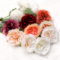 11cm Large White Peony Artificial Silk Flower Heads For Wedding Decoration DIY Wreath Gift Scrapbooking Craft Fake Flowers
