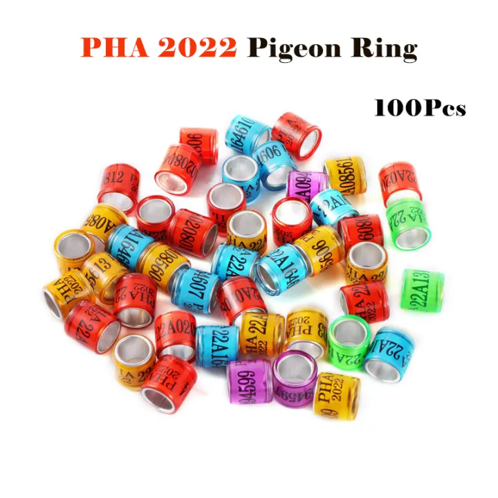 100Pcs PHA Ring 2022 Pigeon Ring Aluminium Pigeon Leg Ring Identify Ring Bird Traning Foot Ring