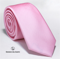 Giorgio Del Sarto Necktie 6 cm Pink with Fabric Texture เนคไทสีชมพูลายพื้นมีเท็กเจอร์