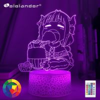 【cw】 Anime Miss Maid Led Lamp for Kid Bedroom Decoration Birthday Color Changing 3d Manga ！