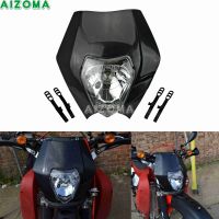 Racing Bike Headlight Mask 12v Head Lights Fairing Universal For EXC-F SX-F XC-F SMC SMR EXC SX 125 250 300 500 Supermoto