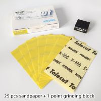 【CW】 25Pcs 1set 800Grit Original Japan KOVAX Hand Grinding Block Spare Sandpaper Sanding Disc Holder Car Paint Manual Polishing