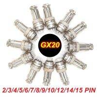 แผงขาเหล็ก1ชุดเลือก GAQUSU GX20ขั้วต่อหลอดไฟ LED หมวกผู้หญิงพลาสติก2/3/4/5/6/7/8/9/10/12/14/15ตัวผู้สามารถบินได้ + ปลั๊กไฟฟ้าชิ้นส่วน