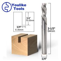 1/4 Shank Three Flutes Down cut Spiral End Mills cnc Router Bits Woodworking cutters for wood milling cutters end mill