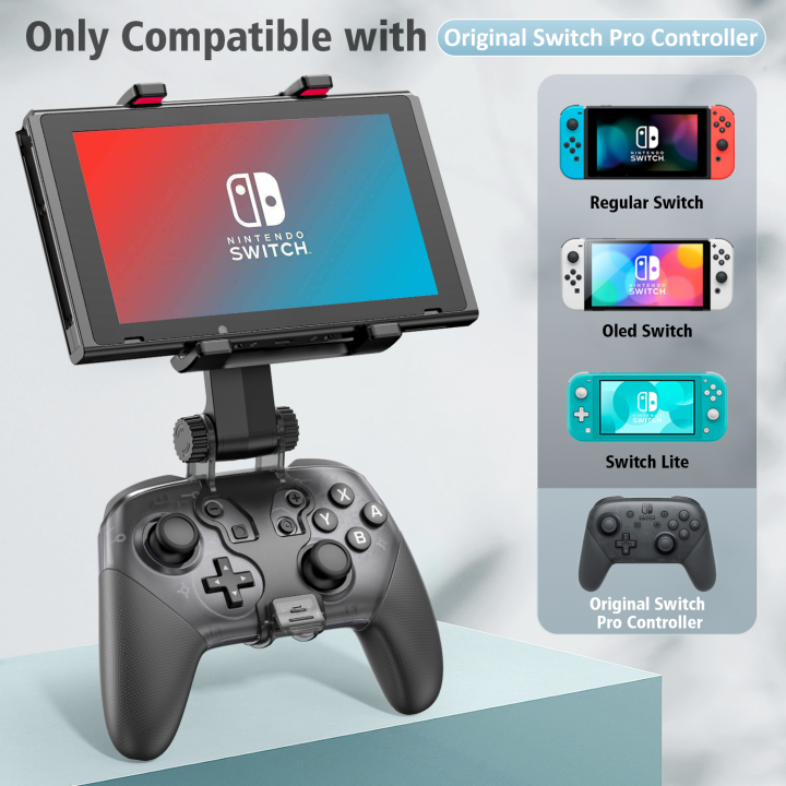 ใหม่-switch-pro-controller-mount-คลิปควบคุมสวิตช์ปรับได้เข้ากันได้กับ-nintendo-switch-oled-lite-switch-pro-controller-clip-clamp-holder-mount