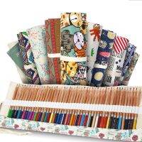 Pencil case with 36 holes, school bag canvas art wrap ment pens for makeup and cosmetics, supplies