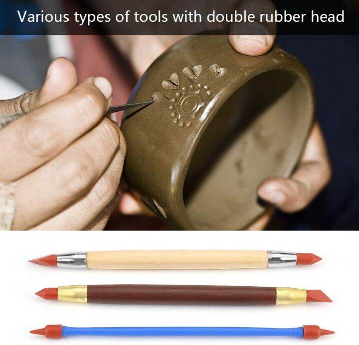 set-of-3-double-head-silicon-rubber-tip-pens-polymer-clay-sculpture-rouleau-fimo-polymer-clay-shape-cutters-pottery-tools-and