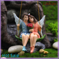 ของขวัญคริสต์มาส Cadiav Swing Angel Lover Figure นางฟ้าเรซิ่นหัตถกรรมของขวัญอุปกรณ์ตกแต่งสวนบ้านขนาดเล็ก