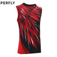 เสื้อยืดแบตมินตัน เสื้อแบดมินตันชาย  T-SHIRT BADMINTON MEN PERFLY 990MEN