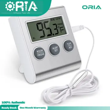 ORIA Refrigerator Thermometer, Upgraded 2 Packs Digital Freezer