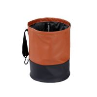 Brown Car Foldable Leather Car Trash Can