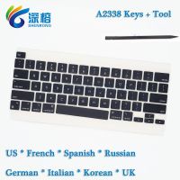 Laptop A2338 Keycaps US*French*Russian*Spanish... For Macbook Pro Retina 13" M1 A2338 Keyboard Key Cap AZERTY Keys 2020 EMC 3578